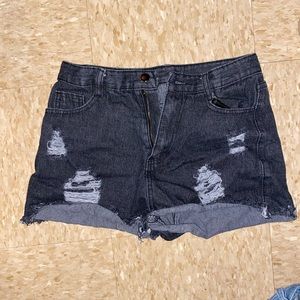 Black jeans shorts, size m
